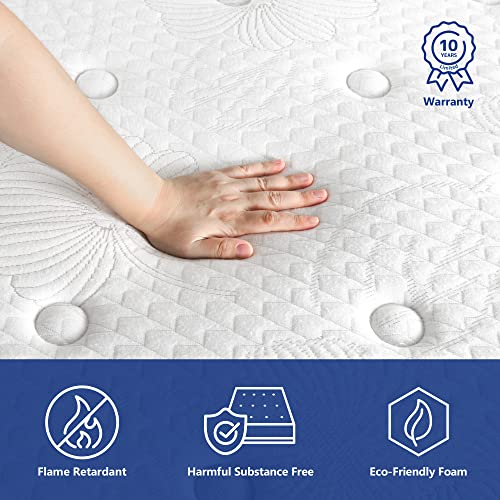 Olee Sleep 9 Inch Breeze Gel Memory Foam Innerspring Mattress, CertiPUR-US Certified, King (VC09SM01K-2)