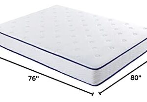 Olee Sleep 9 Inch Breeze Gel Memory Foam Innerspring Mattress, CertiPUR-US Certified, King (VC09SM01K-2)