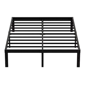 xtfei 14" queen bed frame heavy duty metal beds frames with storage no box spring needed noise free sturdy steel slats support 3500lbs