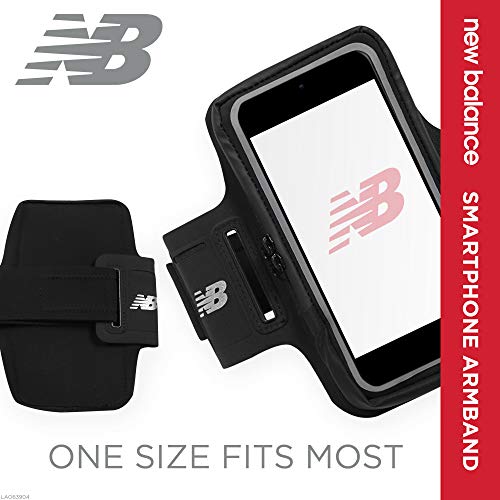 New Balance Running Phone Holder Armband Sleeve - Cell Phone Jogging Case Arm Strap | Water Resistant Athletic Workout Gym Exercise Fitness Accessories for Apple iPhone, Android for Samsung Galaxy