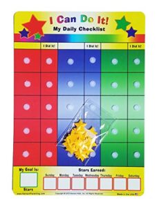 kenson kids i can do it! my daily checklist reward chart replacement board & stars