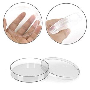 30Pack 90 x 15mm Plastic Petri Dishes,Culture Dishes with Lids for School,Laboratories,Clear Petri Dish for Themed Party