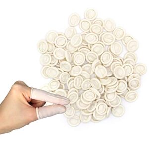 disposable latex finger cots,350 pcs，medium anti static rubber fingertip protective finger cots for electronic repair, handmade apply