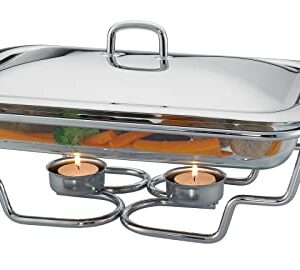 Galashield Chafing Dish Buffet Set Warming Tray with Lid Stainless Steel Buffet Server and Oven Safe Glass (3-Quart)