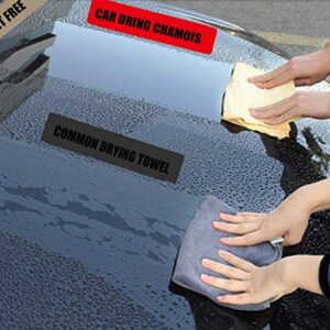 Car Chamois Drying Towel Natural Chamois Washing Cloth for Car Leather Super Absorbent Leather Cleaning Towel Wipes (19.69inchx31.5inch)