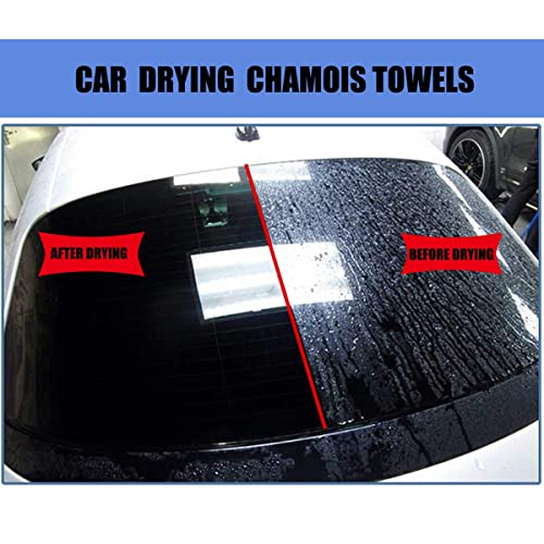 Car Chamois Drying Towel Natural Chamois Washing Cloth for Car Leather Super Absorbent Leather Cleaning Towel Wipes (19.69inchx31.5inch)