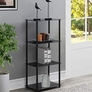 Convenience Concepts Designs2Go Classic 4-Tier Tower, Black Glass