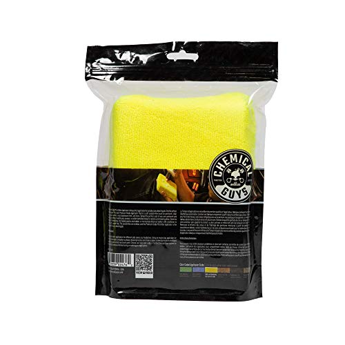 Chemical Guys MIC28902 Workhorse Premium Microfiber Applicator, Yellow