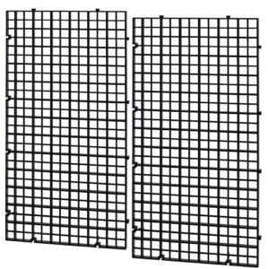 OIIKI 4 PCS Egg Crate for Aquarium, Fish Tank Bottom Isolation, Grid Tank Divider Tray for Mixed Breeding(Black)