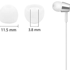 Zotech 10 Pairs Replacement Silicone Earbud Tips, Fit for Samsung Sony Monster Senso Anker Taotonic TOZO T10 Headphone, White (Medium)