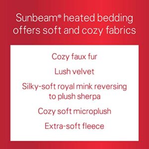 Sunbeam Royal Posh Champagne Heated Personal Throw / Blanket, Cozy-Warm, Adjustable Heat Settings