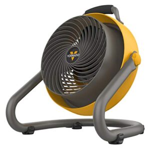 Vornado 783 Full-Size Whole Room Air Circulator Fan with Adjustable Height & 293 Large Heavy Duty Air Circulator Shop Fan, Yellow