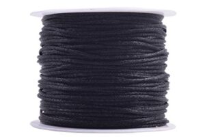 konmay 100 yards 1.5mm nylon rattail satin silk trim cord, bracelet making string for chinese knotting, kumihimo, beading, jewelry making, black