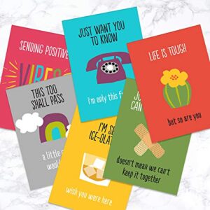 Motivational Quarantine Greeting Cards/Set Of 12 Day Brightening Cards / 5" x 7" Bright Encouraging Cards For COVID-19