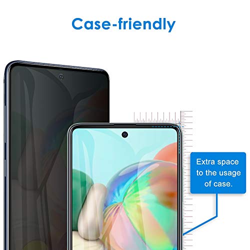 [2 Pack] for Samsung Galaxy A71 / A72 / A73 Privacy Screen Protector, Anti Spy 9H Tempered Glass for Galaxy A73 5G A71 A72 (4G/5G), Case Friendly Full Coverage Anti Scratch Bubble Free Easy Install