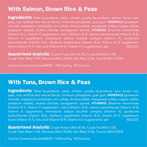 Purina Friskies Ocean Favorites Wet Cat Food Pate and Meaty Bits Variety Pack With Salmon and Tuna - (24) 5.5 oz. Cans
