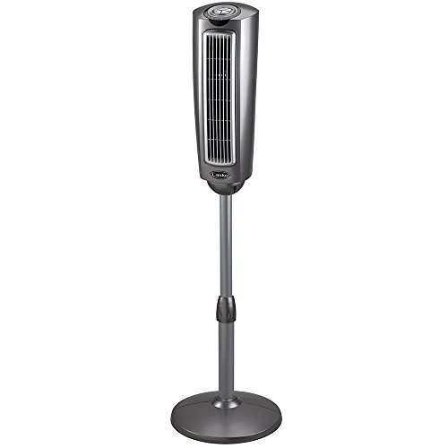 Lasko Oscillating Tower Fan, Remote Control, 3 Speeds, for Bedroom, Kitchen, Office, 36", Black, 2511 & 2535 52" Oscillating Pedestal Fan, 52 Inch, Silver Gray