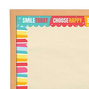 double-sided happy day bulletin board borders - educational - 12 pieces