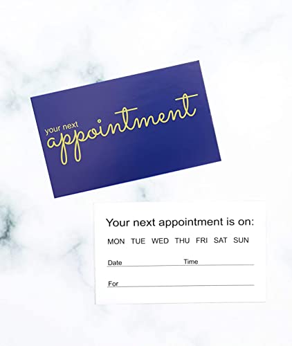 RXBC2011 Appointment Reminder Cards Pack of 100 Navy Blue