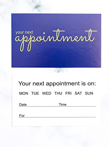 RXBC2011 Appointment Reminder Cards Pack of 100 Navy Blue