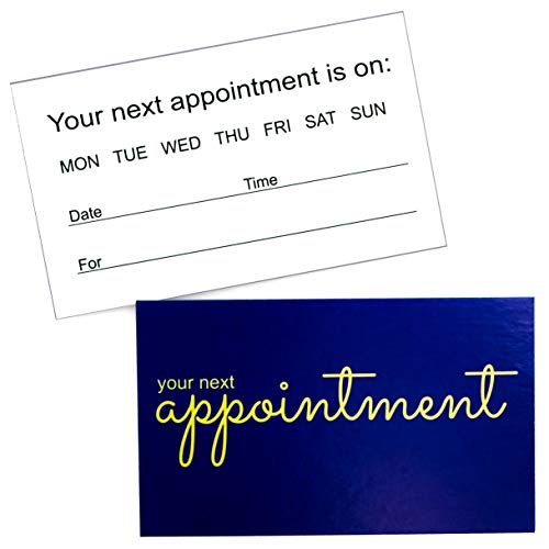 RXBC2011 Appointment Reminder Cards Pack of 100 Navy Blue