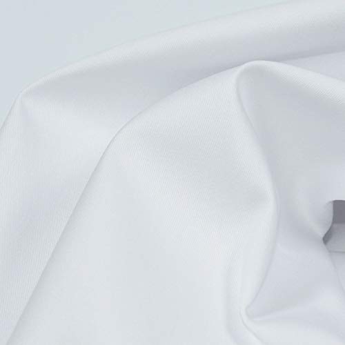 White 100% Cotton Twill Fabric by The Yard(36 Inch) -4.5oz 60" Wide