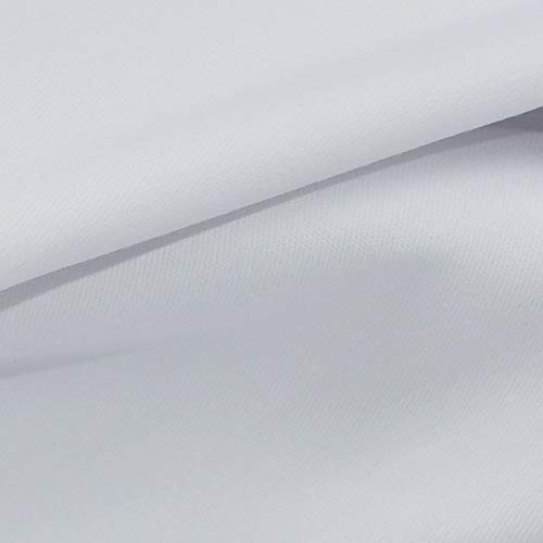 White 100% Cotton Twill Fabric by The Yard(36 Inch) -4.5oz 60" Wide