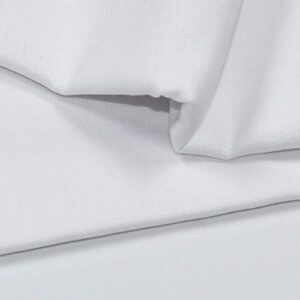 White 100% Cotton Twill Fabric by The Yard(36 Inch) -4.5oz 60" Wide