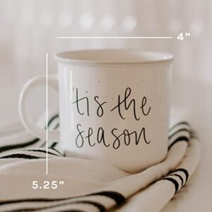 Sweet Water Decor Fall Coffee Mugs | Seasonal 16oz Ceramic Campfire Coffee Cup | Microwave & Dishwasher Safe Autumn Mug Great for Halloween, Pumpkin Spice Lattes & Thanksgiving (Sweater Weather)