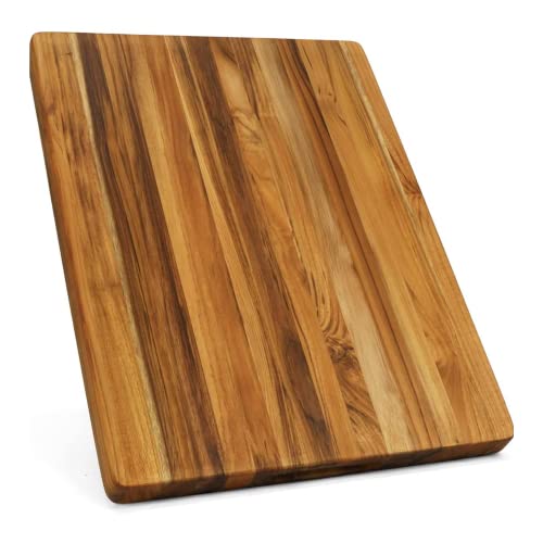 BEEFURNI Teak Wood Cutting Board with Hand Grip, Wooden Cutting Boards for Kitchen Medium, Chopping Board Wood, Gifts for Mom, Mothers Day Gifts, (Medium, 20 x 15 x 1.25 inches)