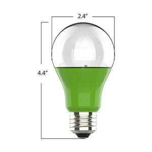 Feit Electric A19/GROW/LEDG2/BX Full Spectrum Led 60W Equivalent A19 Non-Dimmable Hydro Grow Light Bulb, Green