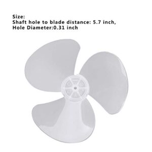 dPois Plastic 3 Leaves Fan Blade Replacement for Standing Pedestal Fan Table Fanner General Accessories White 12 Inch