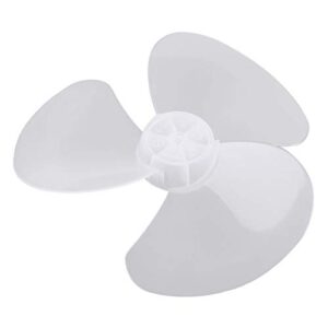 dPois Plastic 3 Leaves Fan Blade Replacement for Standing Pedestal Fan Table Fanner General Accessories White 12 Inch