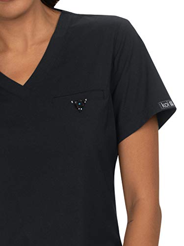 KOI Basics KOI1011 Women's Scrub Top Black M