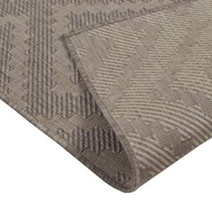 Furnish my Place Outdoor Collection Accent Diamond Rug - 5 ft. 3 in. x 7 ft. 6 in. Dove, Moroccan Water Proof Rug for Bedrooms, Gardens, Patio