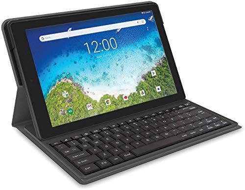 RCA 2018 Viking Pro 2-in-1 10.1" Touchscreen High Performance Tablet Laptop PC, Intel Quad-Core Processor, 1G RAM, 32GB HDD, Detachable Keyboard, Webcam, Android 5.0 Lollipop (Charcoal)