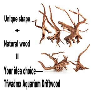 Tfwadmx Aquarium Driftwood, Spider Wood Sinkable Driftwood for Fish Tank Decorations Natural Branches for Reptile