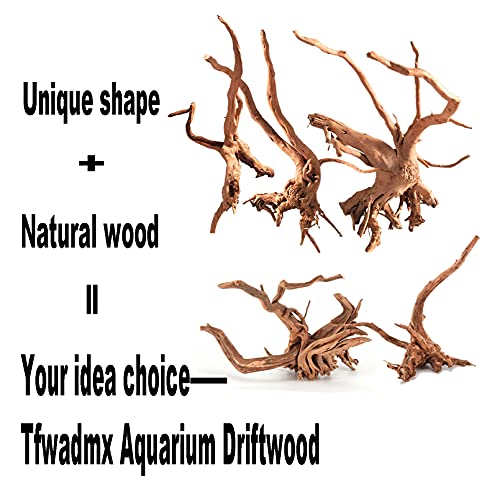 Tfwadmx Aquarium Driftwood, Spider Wood Sinkable Driftwood for Fish Tank Decorations Natural Branches for Reptile