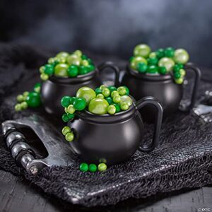 Witch Cauldron Mugs for Halloween - Set of 12 plastic cups - Hocus Pocus and Halloween Party Supplies