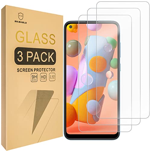 Mr.Shield [3-Pack] Designed For Samsung Galaxy A11 [Tempered Glass] [Japan Glass with 9H Hardness] Screen Protector with Lifetime Replacement