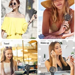 EasyAcc Mini Portable Fan Mini Handheld Fan, 3 Speed USB C Rechargeable Battery Operated Fan Pocket Fan, Personal Fan with Lanyard and Base Cooling Desk Fan for Kids Women for Travel Indoor Outdoor