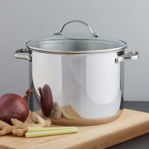 Amazon Basics Stainless Steel Stock Pot with Lid, 8-Quart, Silver