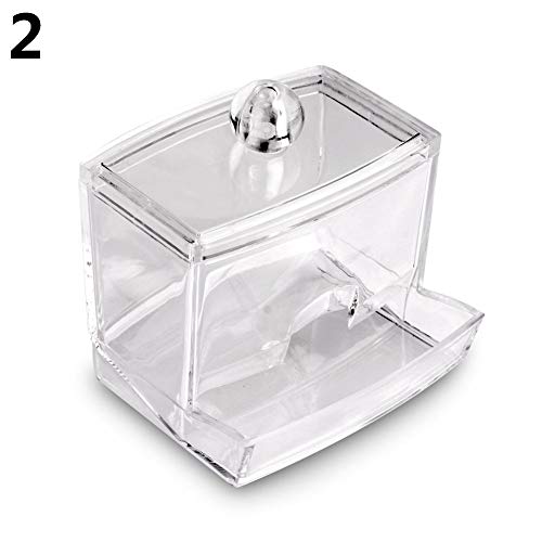 wpOP59NE Clear Plastic Organizer Cotton Pad Cotton Swab Holder Organizer Cosmetic Makeup Case Box for Bedroom,Bathroom #2