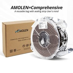 AMOLEN Dark Wood Walnut PLA Filament 1.75mm,Walnut 3D Printer Filament with 30% Real Wood Fiber,Wood Filament,1KG