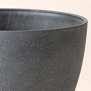 LA JOLIE MUSE Flower Pots Outdoor Garden Planters, Indoor Plant Pots with Drainage Holes, Weathered Grey (8.6 + 7.5 Inch)