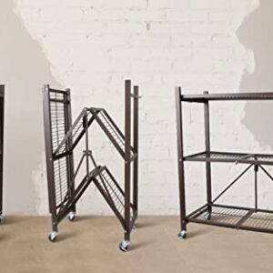 Olympia Tools 3 Shelf Foldable Wire Rack, Metal Organizer