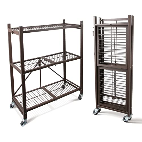 Olympia Tools 3 Shelf Foldable Wire Rack, Metal Organizer