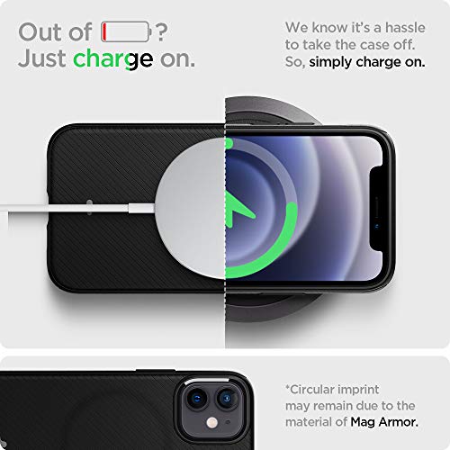 Spigen Mag Armor (MagFit) Compatible with MagSafe Designed for iPhone 12 Mini Case (2020) - Matte Black