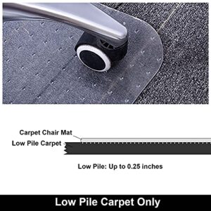 AiBOB Chair Mat for Low Pile Carpet Floors, Flat Without Curling, 40 X 51 in, Office Carpeted Floor Mats for Computer Chairs Desk