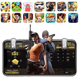 Mobile Game Controller, Metal L1R1 Triggers, Sensitive Shoot Aim Triggers Fire Buttons, Gamepad for PUBG/Knives Out/Rules of Survival, Fits 4.6-6.5 Inch Mobile Phone